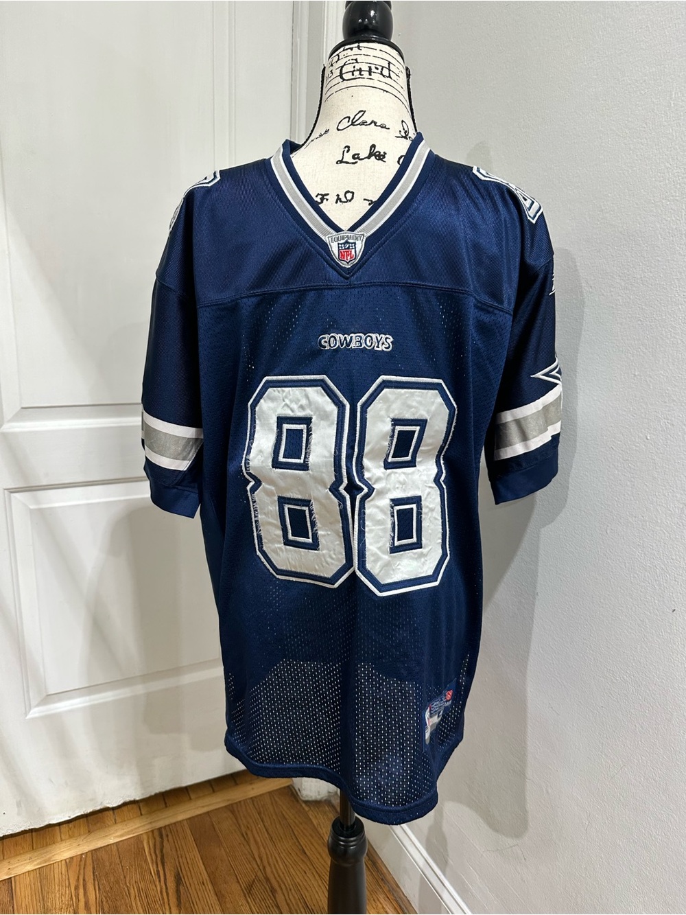 Reebok Navy and White Cowboys #88 Men's Jersey